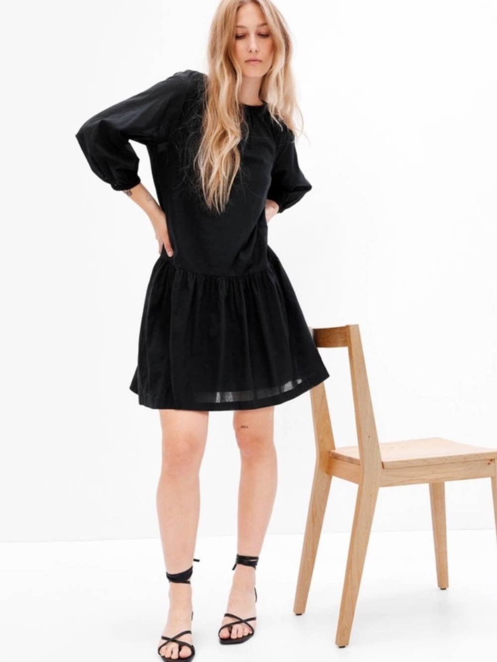 NWT Gap Black Tie-Back Cut Out Mini Dress